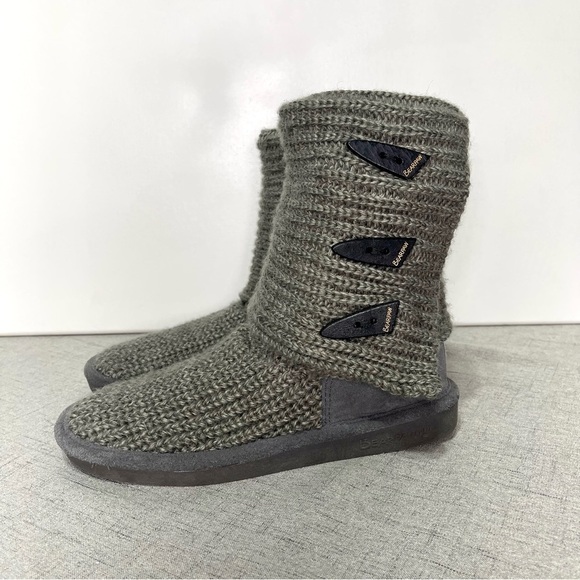 BearPaw Gray Sweater Boot Fall Winter Boots 6 - Picture 4 of 12